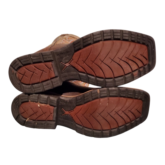 Twisted X Brown Leather Square-Toe Cowboy Western Boots Men's Size 11D - Picture 10 of 12